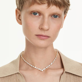 Swarovski Mesmera kaulakoru, keltakullanväri ja kirkkaat kristallit, 5743826