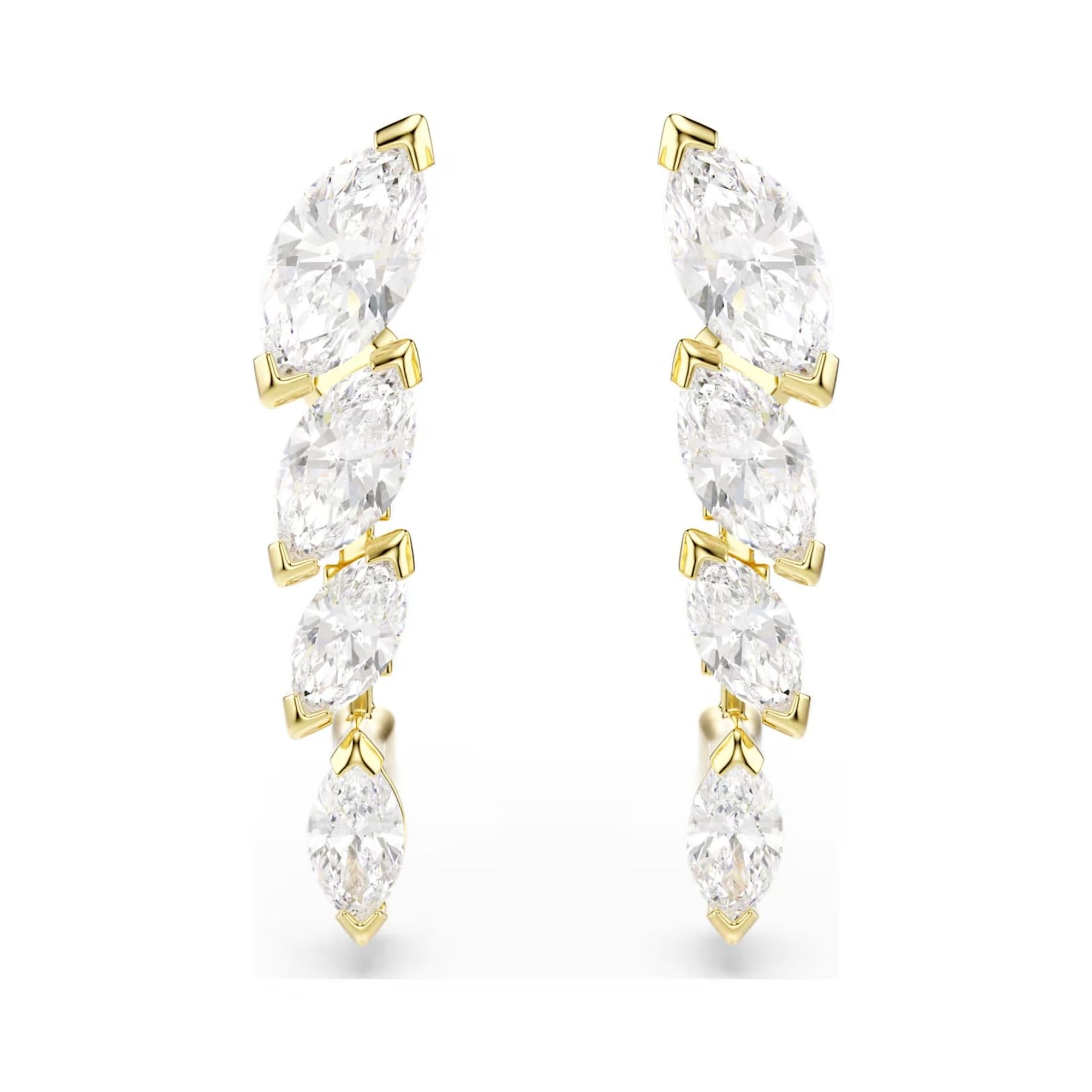 Swarovski Mesmera korusetti, kaulakoru ja korvakorut, keltakullattu ja kirkkaat zirkoniat, 5764868