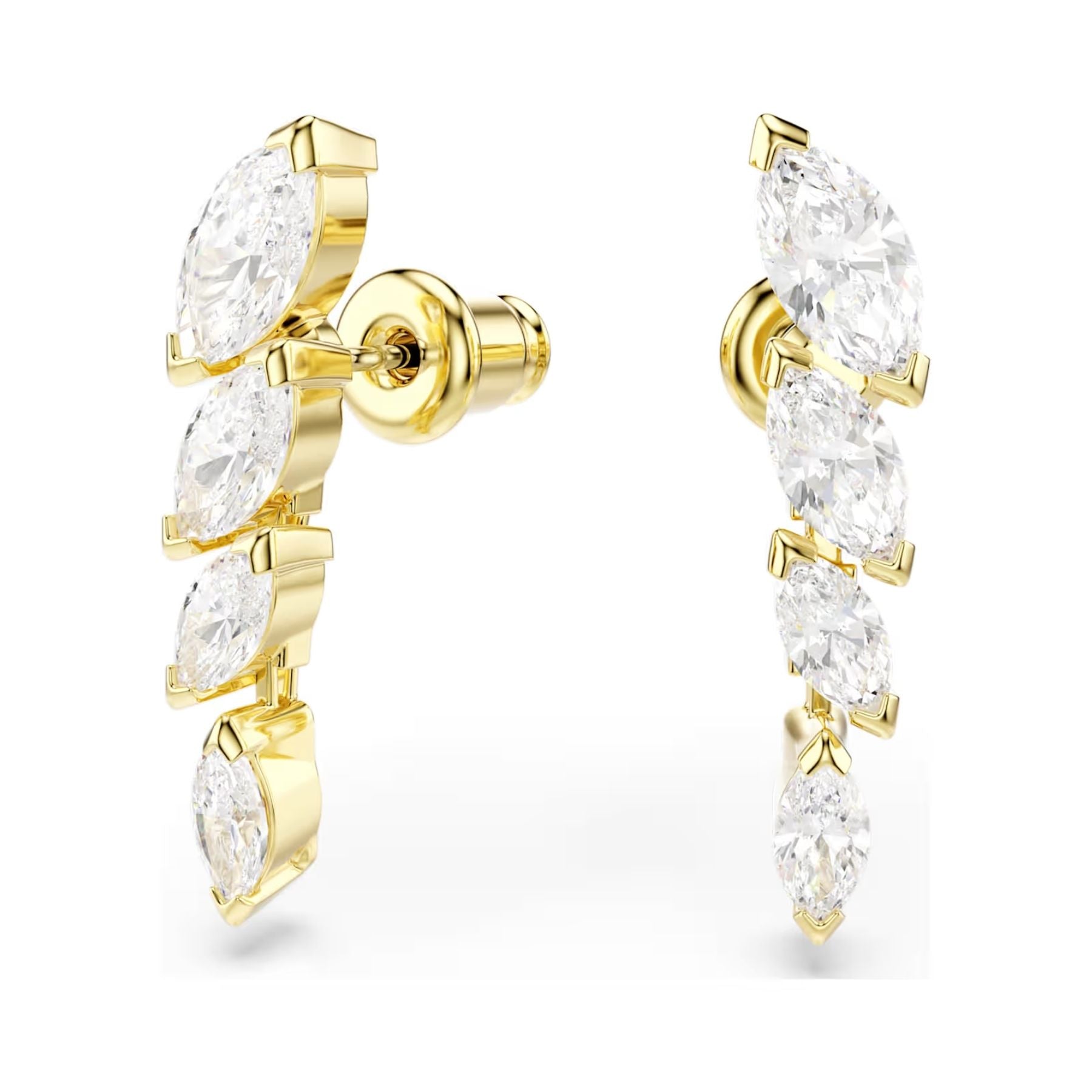 Swarovski Mesmera korusetti, kaulakoru ja korvakorut, keltakullattu ja kirkkaat zirkoniat, 5764868