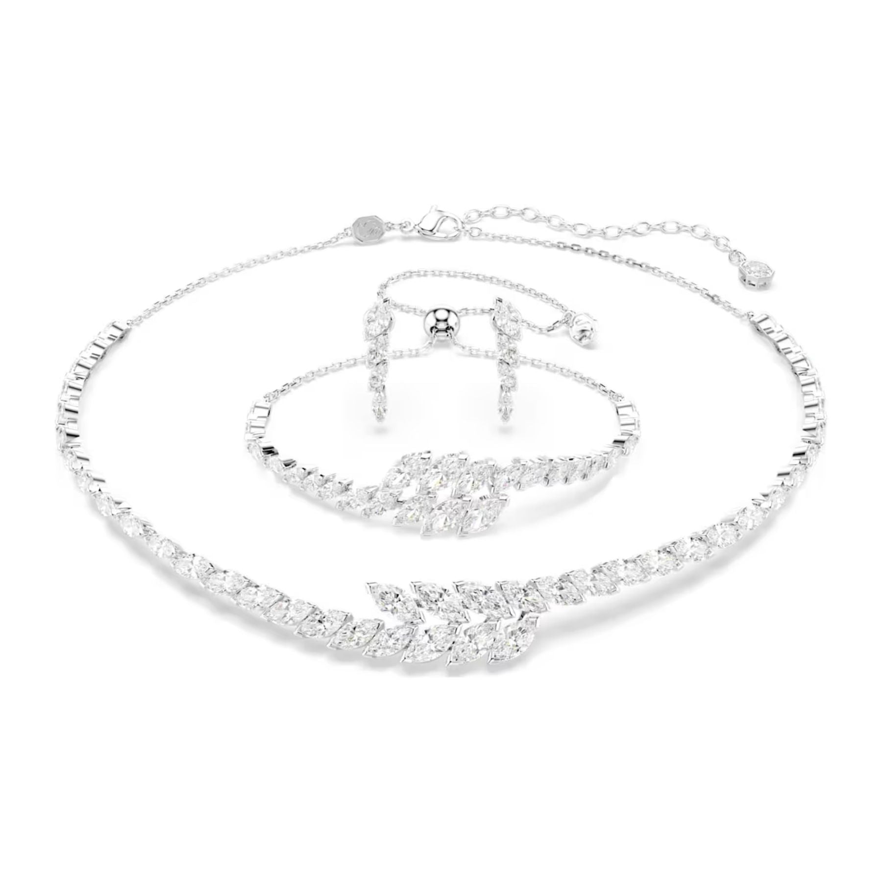 Swarovski Mesmera korusetti, kolme korua, vaalea metalli ja kirkkaat zirkoniat, 5762135