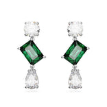 Swarovski Mesmera korvakorut, vaalea metalli kirkkailla ja vihreillä kristalleilla, 5665878