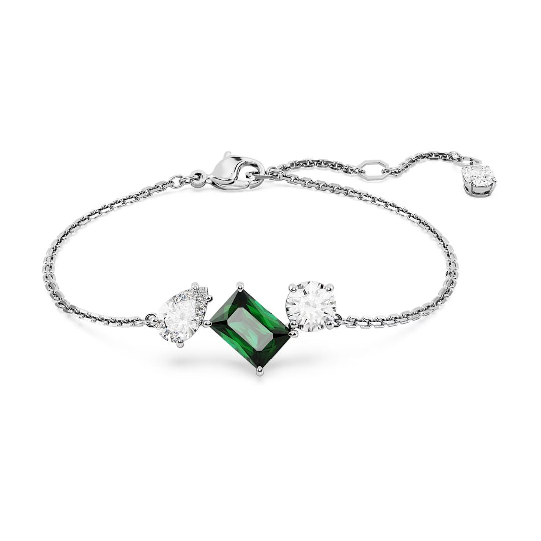 Swarovski Mesmera rannekoru, vaalea metalli ja vihreä kristalli 5668360