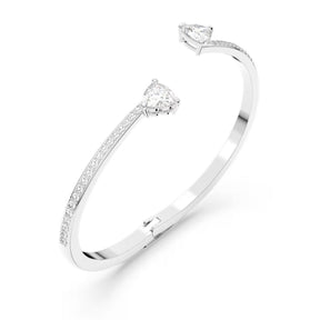 Swarovski Mesmera rannerengas, vaalea metalli ja kirkkaat kristallit