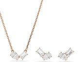 Swarovski Mesmera riipus ja korvakorut, ruusukullanväri ja kirkkaat kristallit 5734246