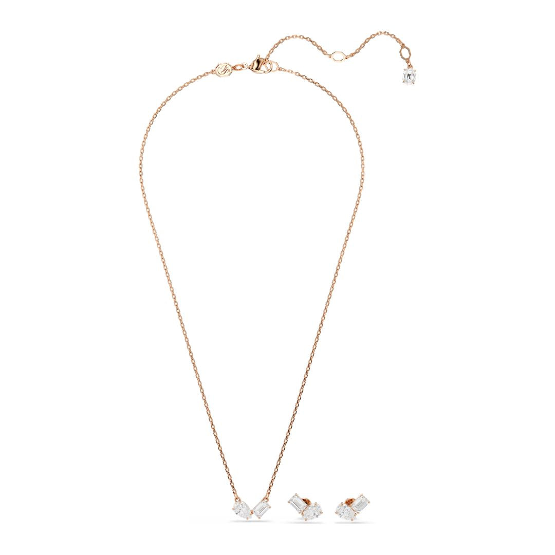 Swarovski Mesmera riipus ja korvakorut, ruusukullanväri ja kirkkaat kristallit 5734246