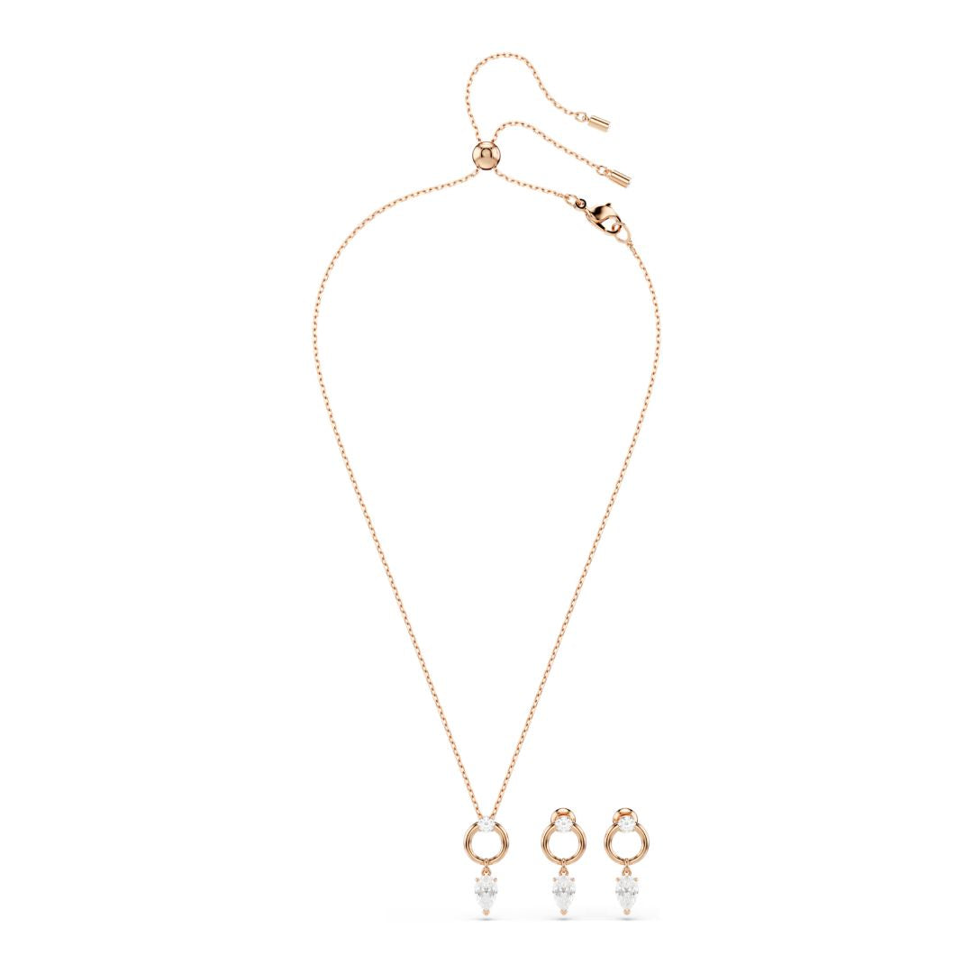 Swarovski Mesmera riipus ja korvakorut, ruusukullanvärinen ja kirkkaat kristallit 5733808