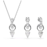 Swarovski Mesmera riipus ja korvakorut, vaalea metalli ja kirkkaat kristallit 5723197