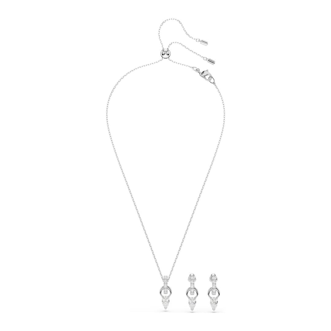 Swarovski Mesmera riipus ja korvakorut, vaalea metalli ja kirkkaat kristallit 5723197