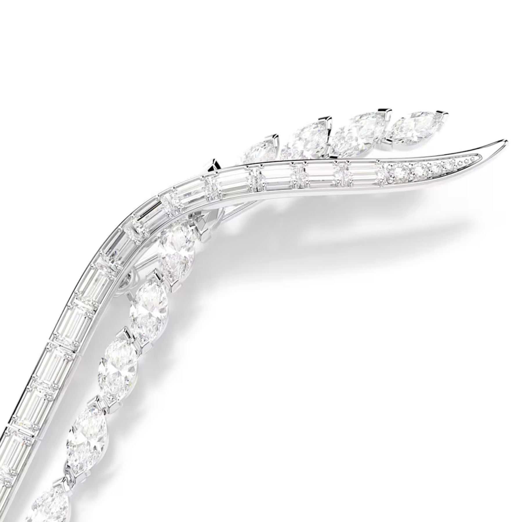 Swarovski Mesmera rintakoru, vaalea metalli ja kirkkaat zirkonit, 5761004