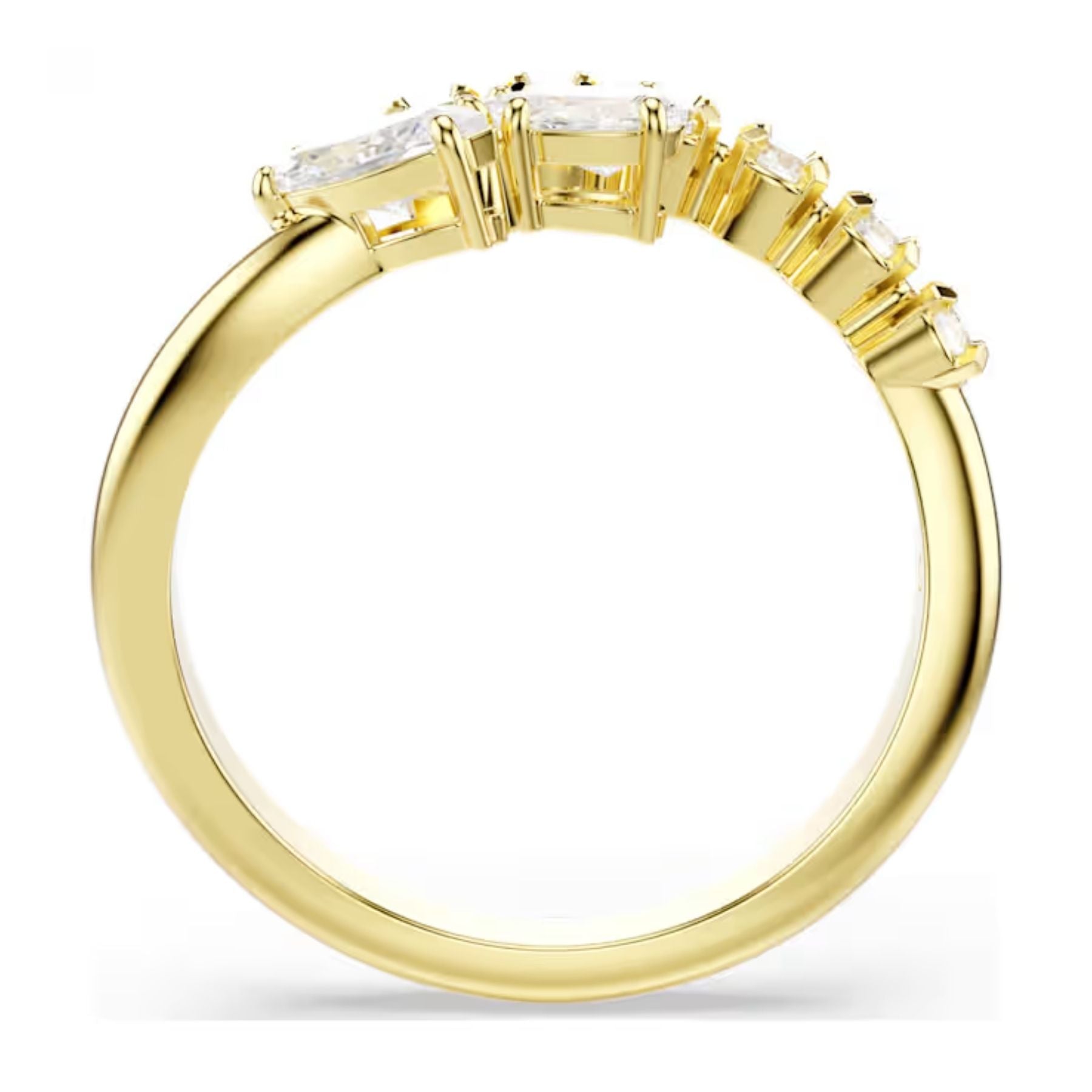 Swarovski Mesmera sormus, keltakullattu ja kirkkaat zirkonit, 5747986