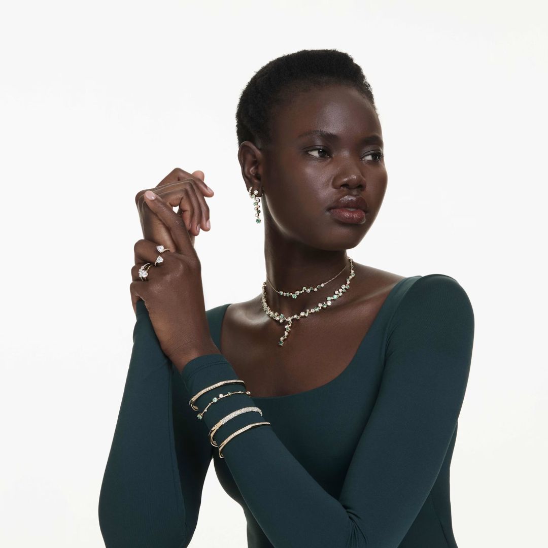 Swarovski Mesmera sormus, keltakullanvärinen ja kirkkaat kristallit