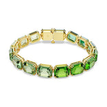 Swarovski Millenia Tennis rannekoru, keltakullanväri ja vihreät kristallit 5671258