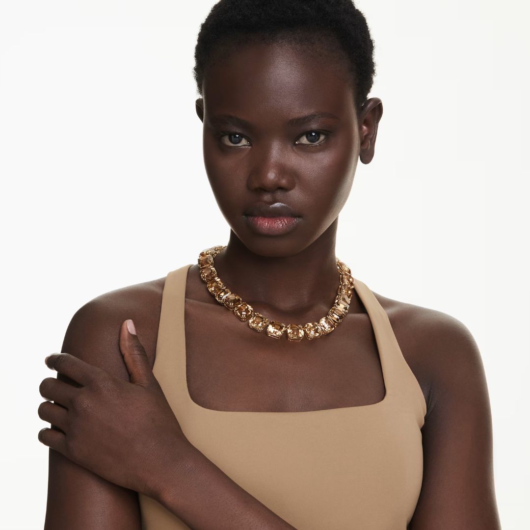 Swarovski Millenia kaulakoru, keltakullanväri ja ruskeat kristallit 5718357