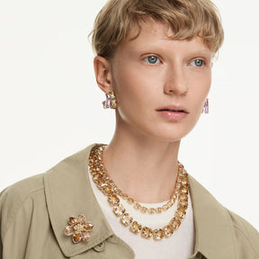 Swarovski Millenia kaulakoru, keltakullanväri ja ruskeat kristallit 5718357