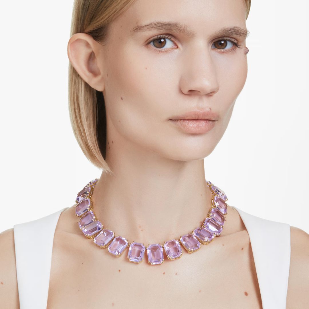 Swarovski Millenia kaulakoru, keltakullanväri ja violetit kristallit 5730323