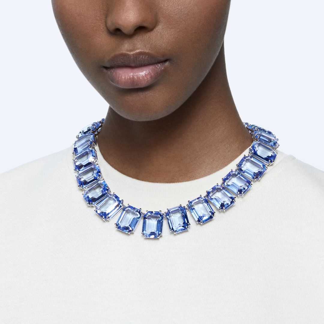 Swarovski Millenia kaulakoru, vaalea metalli ja siniset kristallit 5714397
