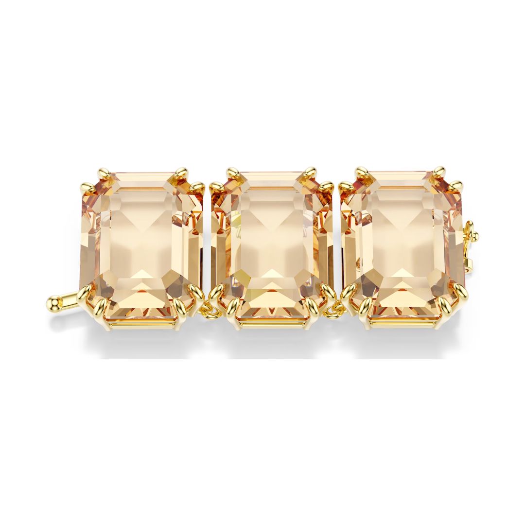 Swarovski Millenia kaulakorun jatkopala, keltakullanväri ja ruskeat kristallit 5737004