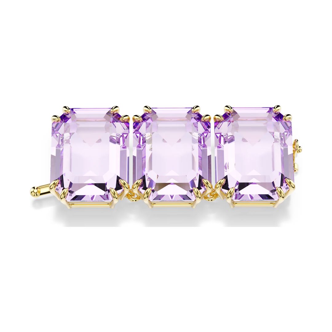 Swarovski Millenia kaulakorun jatkopala, keltakullanväri ja violetit kristallit 5730919