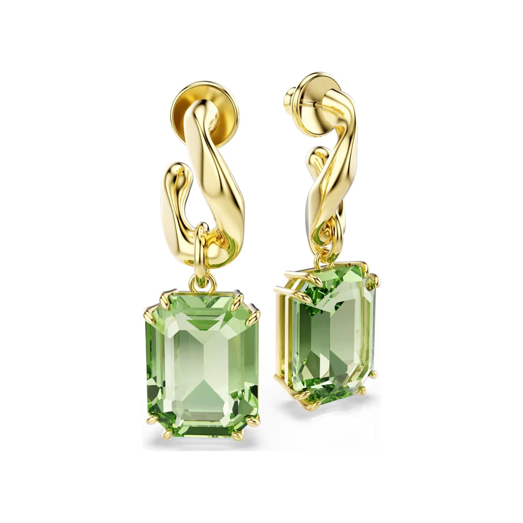 Swarovski Millenia korvakorut, keltakullattu ja vihreät kristallit, 5756151