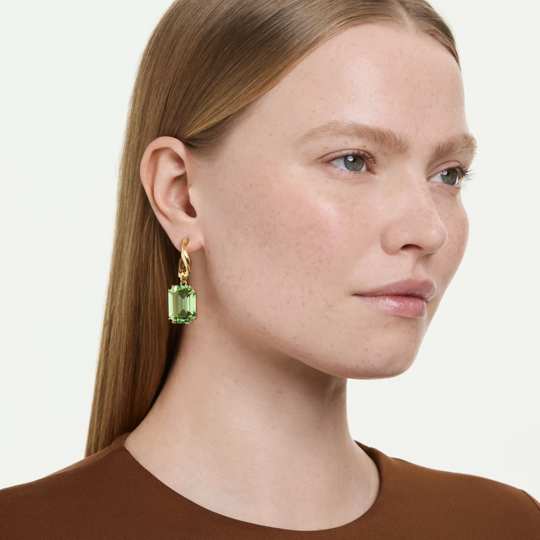 Swarovski Millenia korvakorut, keltakullattu ja vihreät kristallit, 5756151