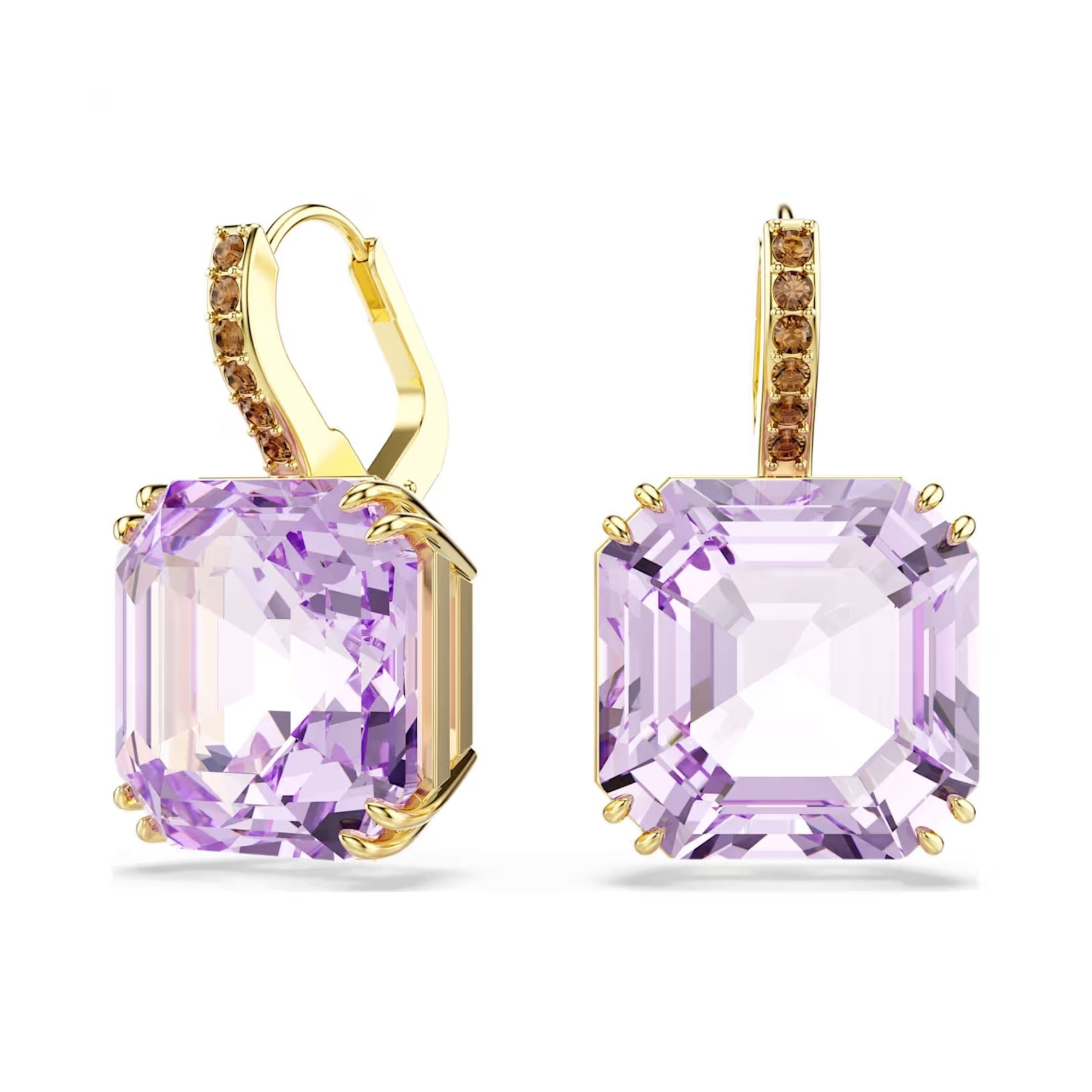 Swarovski Millenia korvakorut, keltakullattu ja violetit kristallit, 5759990