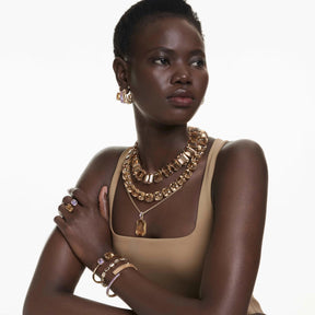 Swarovski Millenia korvakorut, keltakullanväri ja ruskeat kristallit, 5725744