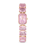 Swarovski Millenia octagon rannekello, ruusukullanvärinen ja vaaleanpunaiset kristallit, 5729843