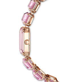 Swarovski Millenia octagon rannekello, ruusukullanvärinen ja vaaleanpunaiset kristallit, 5729843