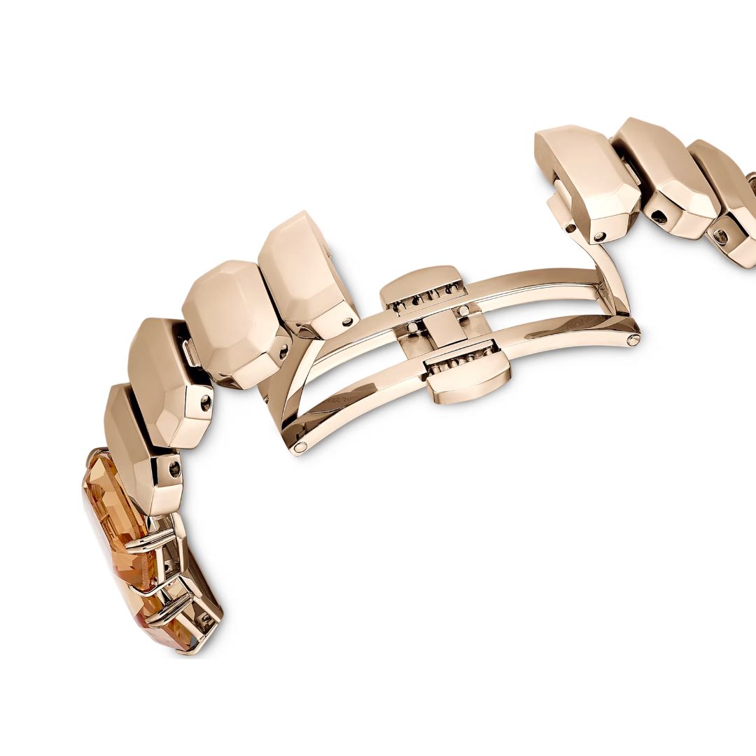 Swarovski Millenia octagon rannekello, samppanjakullanvärinen ja ruskeat kristallit, 5729841