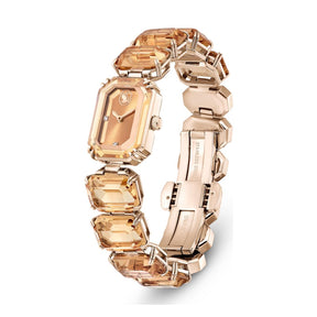 Swarovski Millenia octagon rannekello, samppanjakullanvärinen ja ruskeat kristallit, 5729841