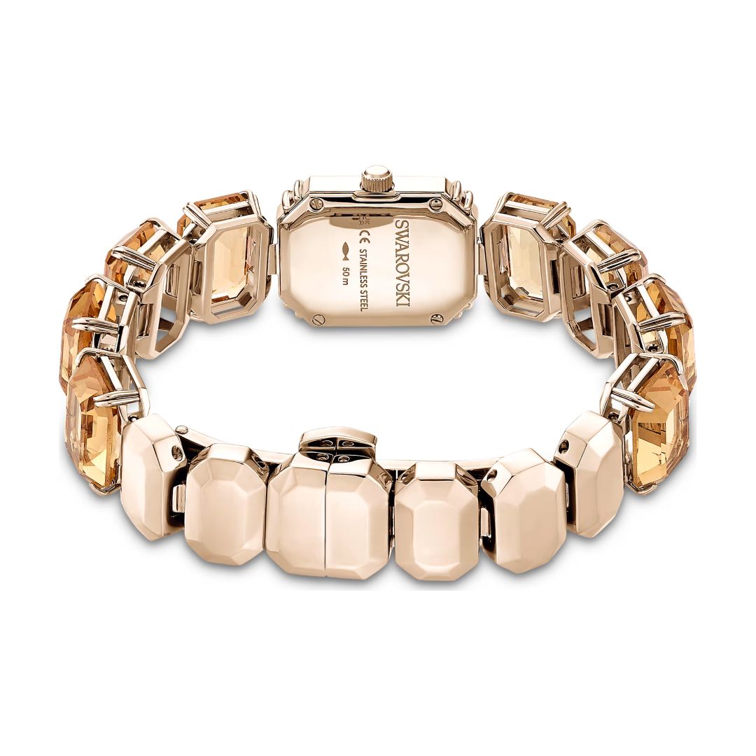 Swarovski Millenia octagon rannekello, samppanjakullanvärinen ja ruskeat kristallit, 5729841