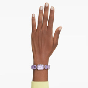 Swarovski Millenia octagon rannekello, samppanjakullanvärinen ja violetit kristallit, 5722364