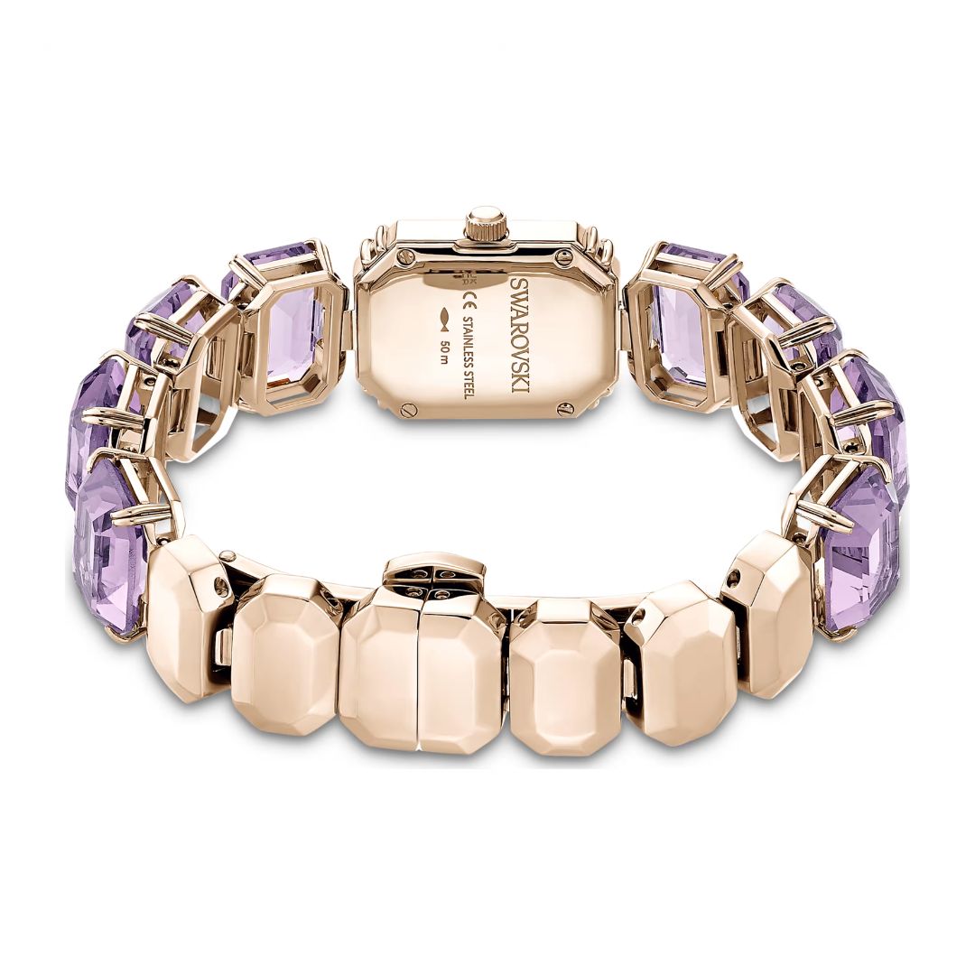 Swarovski Millenia octagon rannekello, samppanjakullanvärinen ja violetit kristallit, 5722364