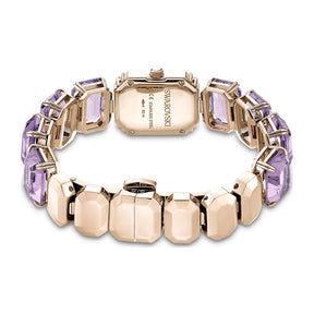Swarovski Millenia octagon rannekello, samppanjakullanvärinen ja violetit kristallit, 5722364