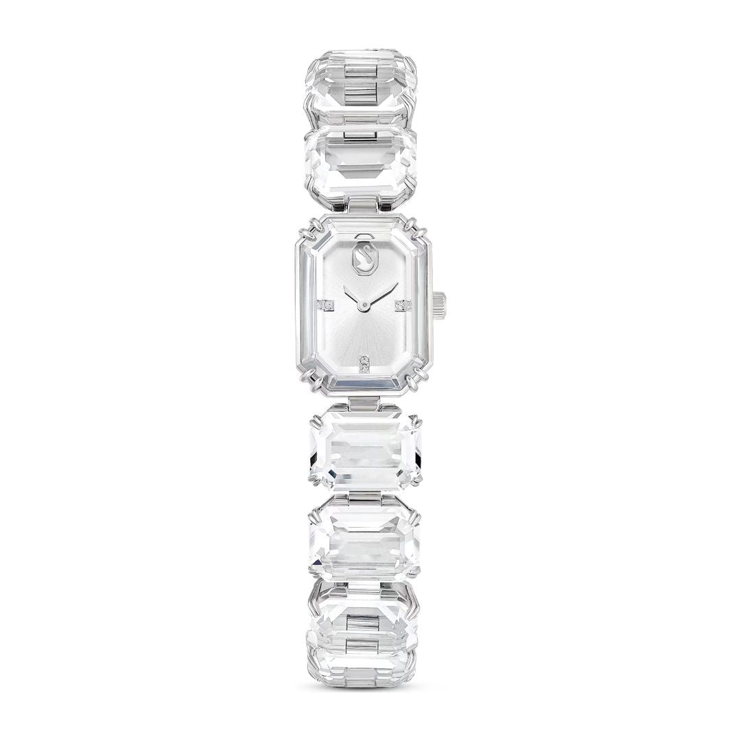 Swarovski Millenia octagon rannekello, vaalea metalli ja kirkkaat kristallit, 5729182