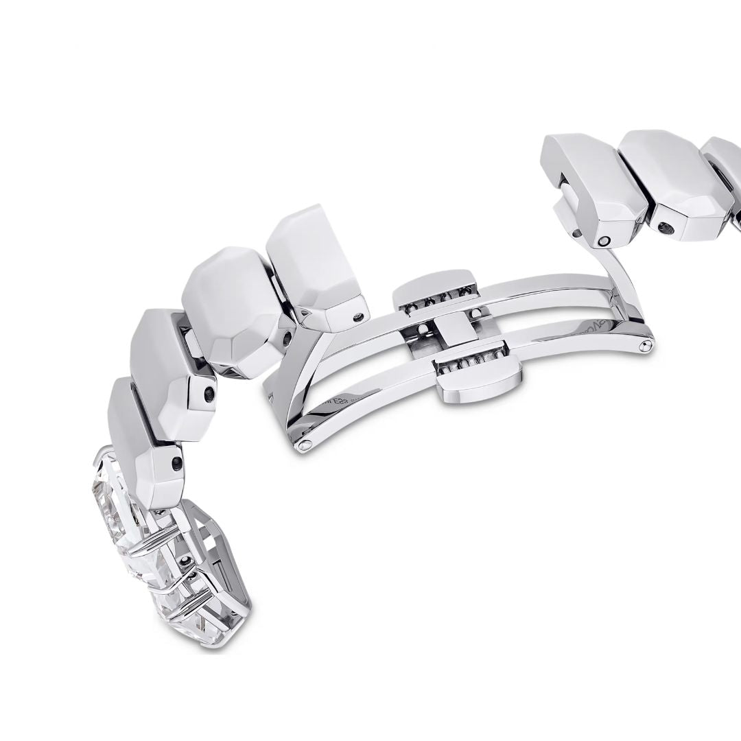 Swarovski Millenia octagon rannekello, vaalea metalli ja kirkkaat kristallit, 5729182