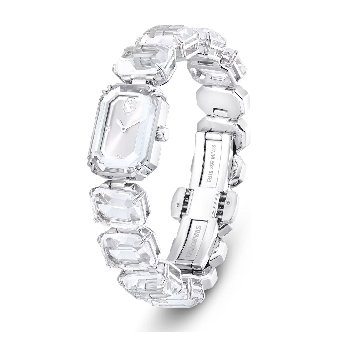Swarovski Millenia octagon rannekello, vaalea metalli ja kirkkaat kristallit, 5729182