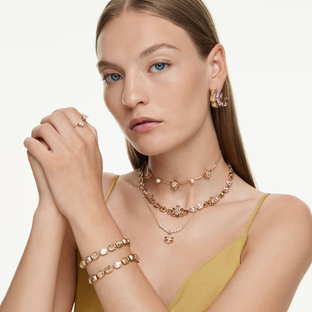 Swarovski Millenia rannekoru, keltakullanväri ja ruskeat kristallit 5720912