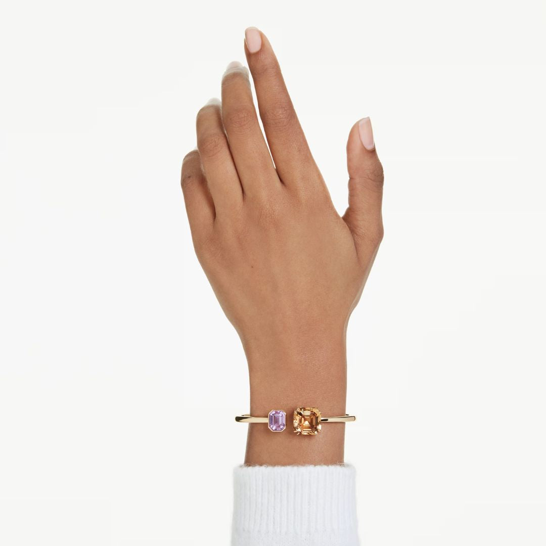 Swarovski Millenia rannerengas, keltakullanväri, violetti ja ruskea kristalli