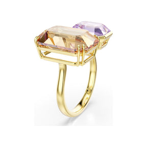 Swarovski Millenia sormus, keltakullanväri, ruskea ja laventeli kristalli