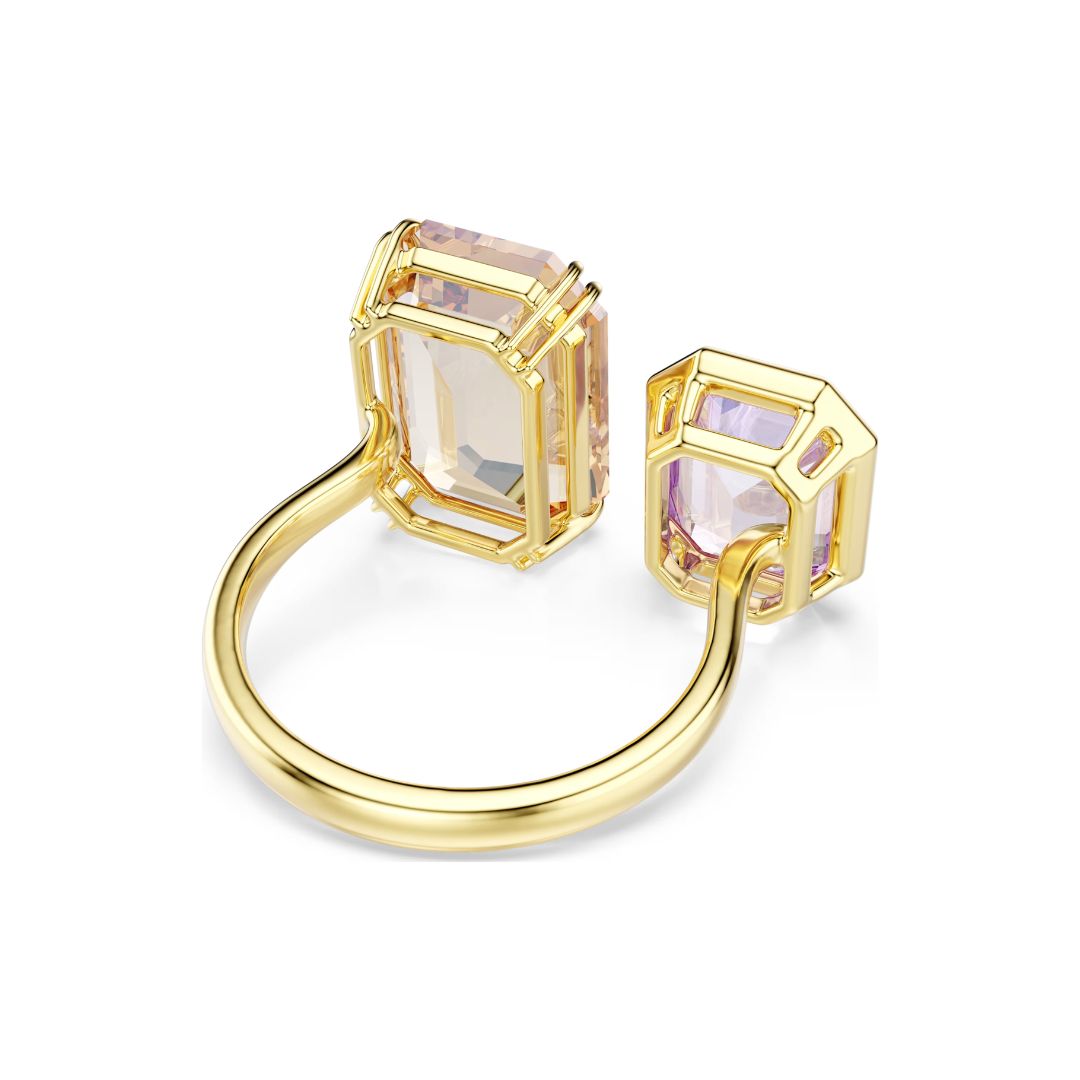 Swarovski Millenia sormus, keltakullanväri, ruskea ja laventeli kristalli