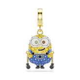 Swarovski Minions Bob charm, keltakullattu ja eriväriset kristallit, 5753016