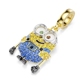 Swarovski Minions Bob charm, keltakullattu ja eriväriset kristallit, 5753016