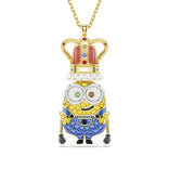 Swarovski Minions King Bob riipus, keltakullattu ja eriväriset kristallit, 5743385