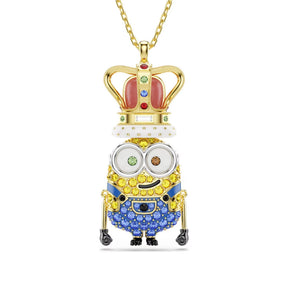 Swarovski Minions King Bob riipus, keltakullattu ja eriväriset kristallit, 5743385