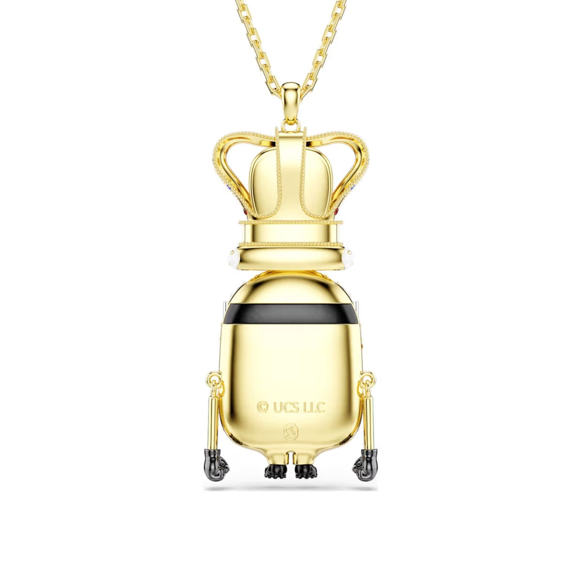 Swarovski Minions King Bob riipus, keltakullattu ja eriväriset kristallit, 5743385