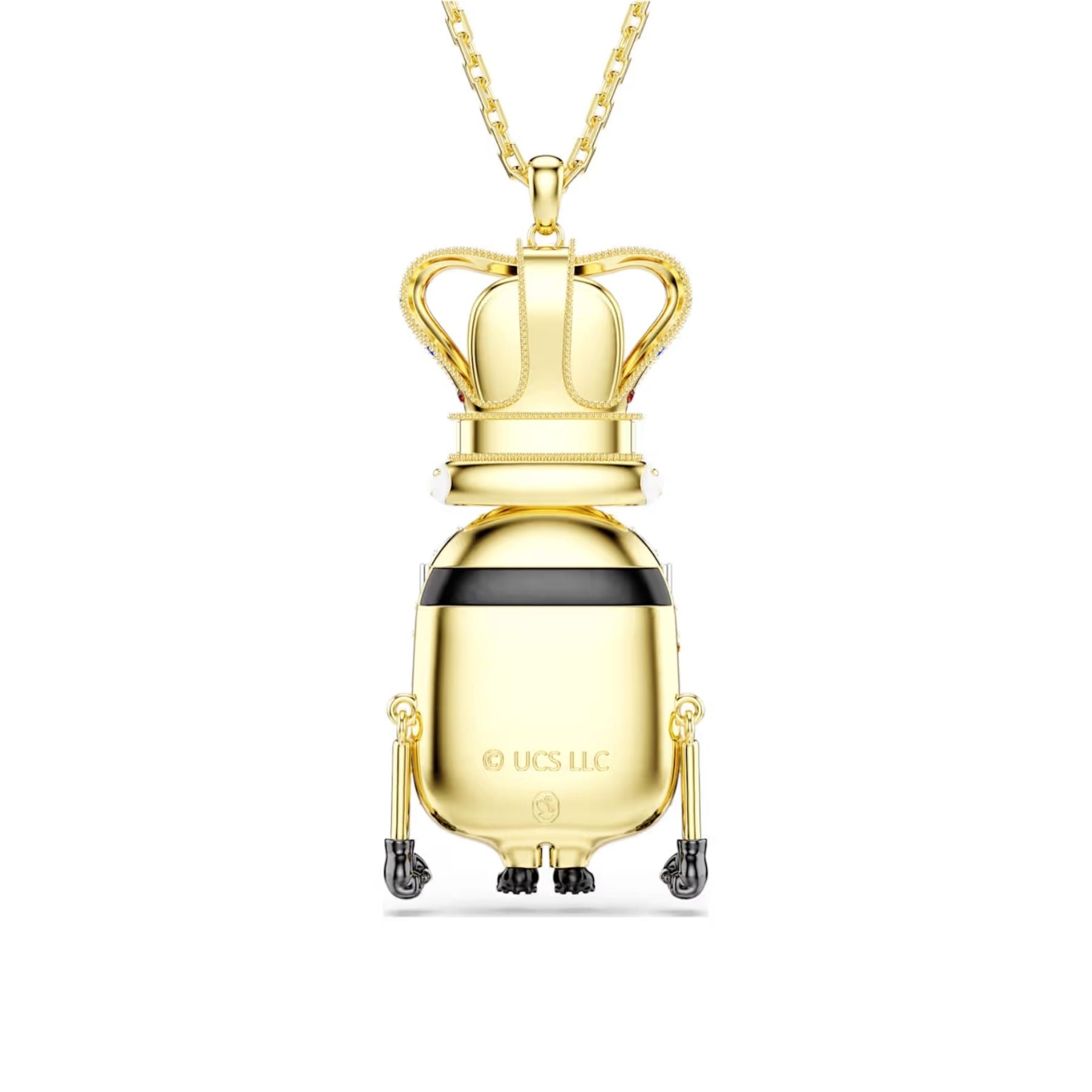Swarovski Minions King Bob riipus, keltakullattu ja eriväriset kristallit, 5743385