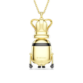 Swarovski Minions King Bob riipus, keltakullattu ja eriväriset kristallit, 5743385