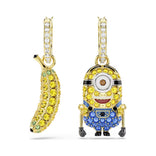 Swarovski Minions Stuart and Banana -korvakorut, keltakullattu ja eriväriset kristallit, 5743382