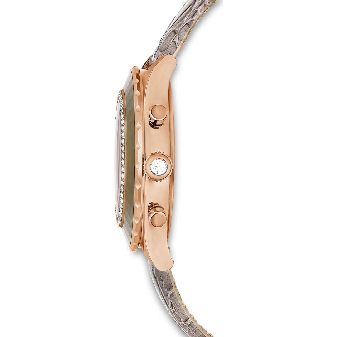 Swarovski Octea chrono rannekello, ruusukullanväri ja kirkkaat kristallit, 5671153